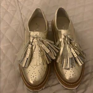 Free people gold shoes